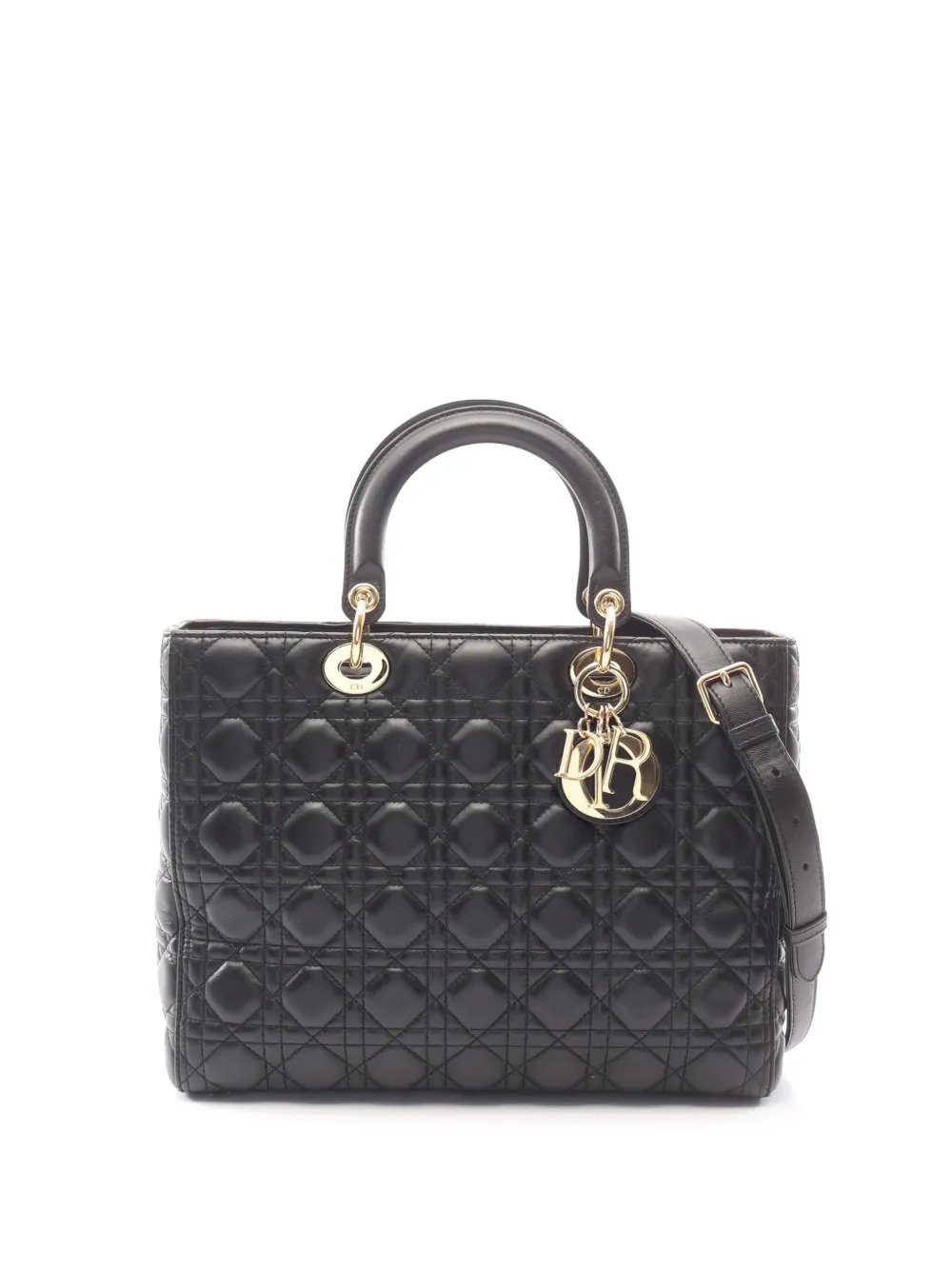 2010-2026 Large Lambskin Cannage Lady Dior satchel