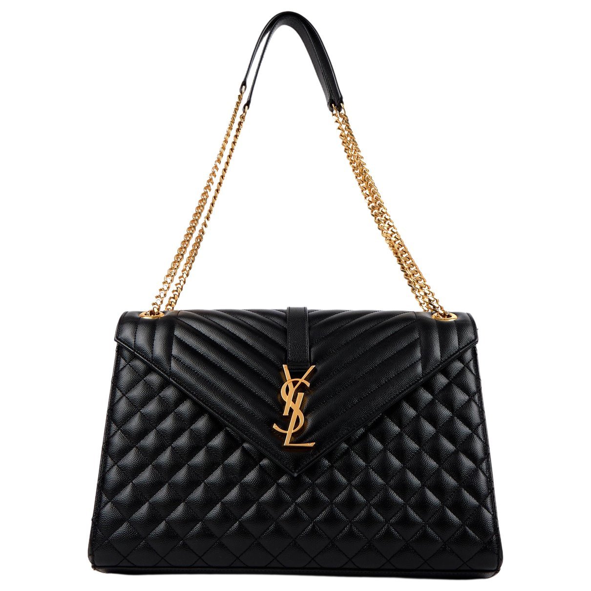 Envelope leather handbag