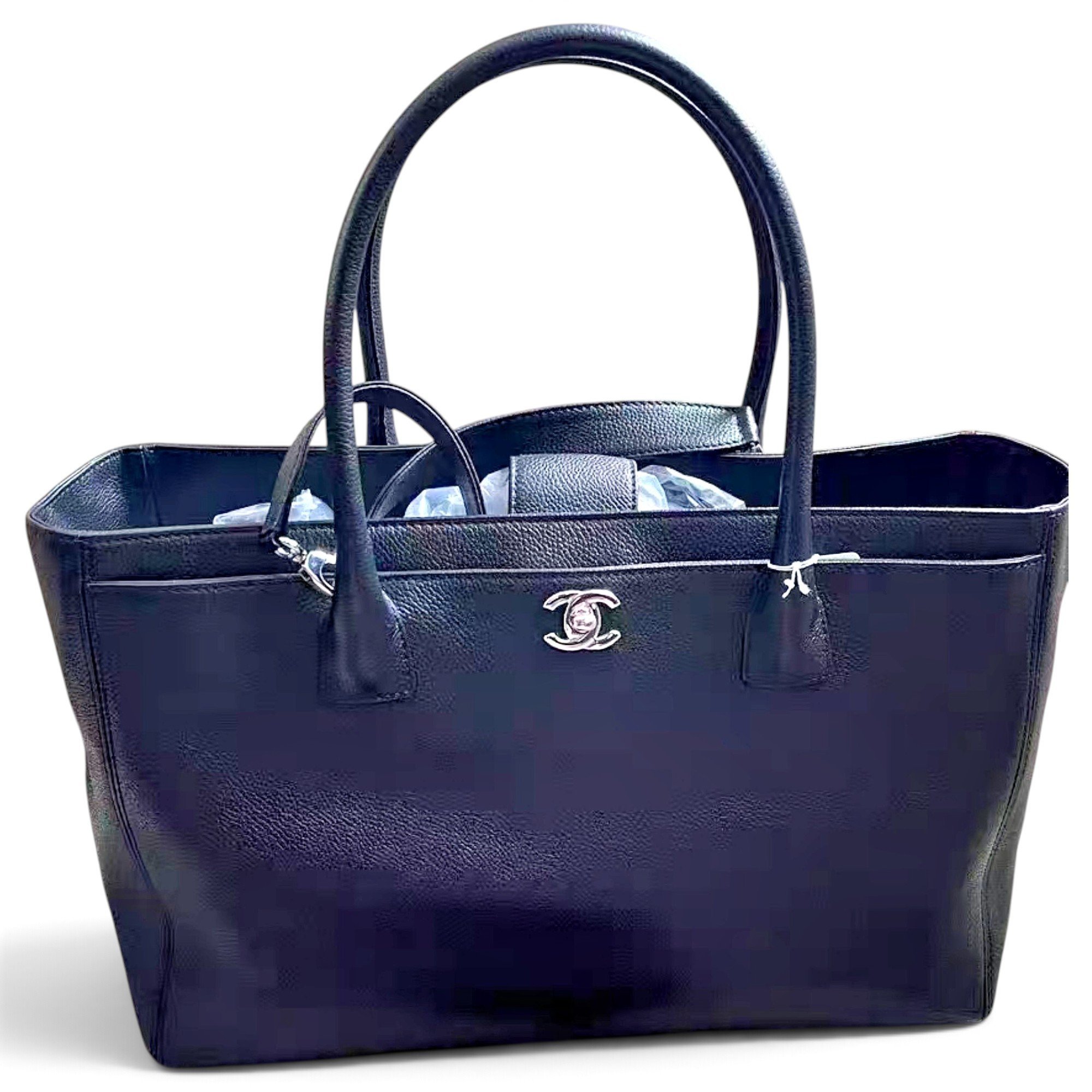 Executive leather tote