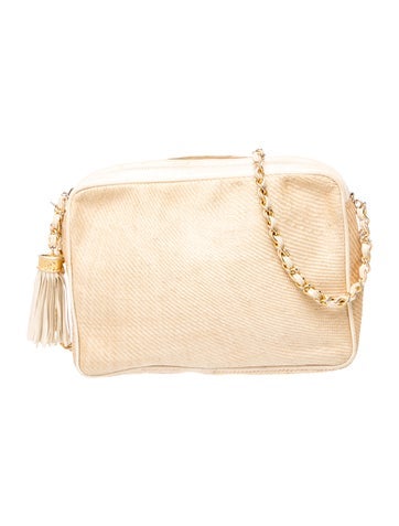Raffia Tassel Camera Bag