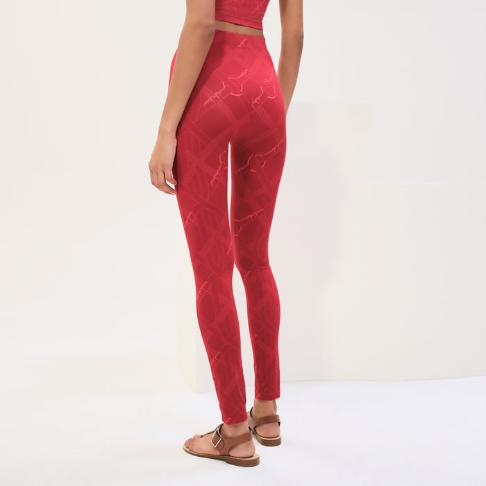Rose Amarante Coaching Remix Leggings