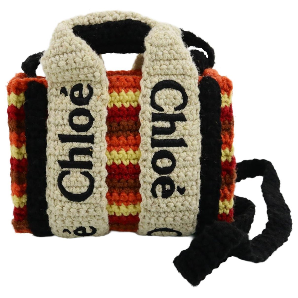 Woody wool handbag