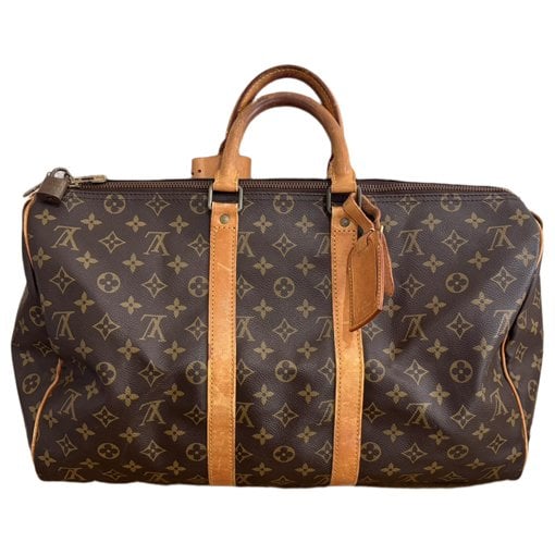 Keepall leather travel bag