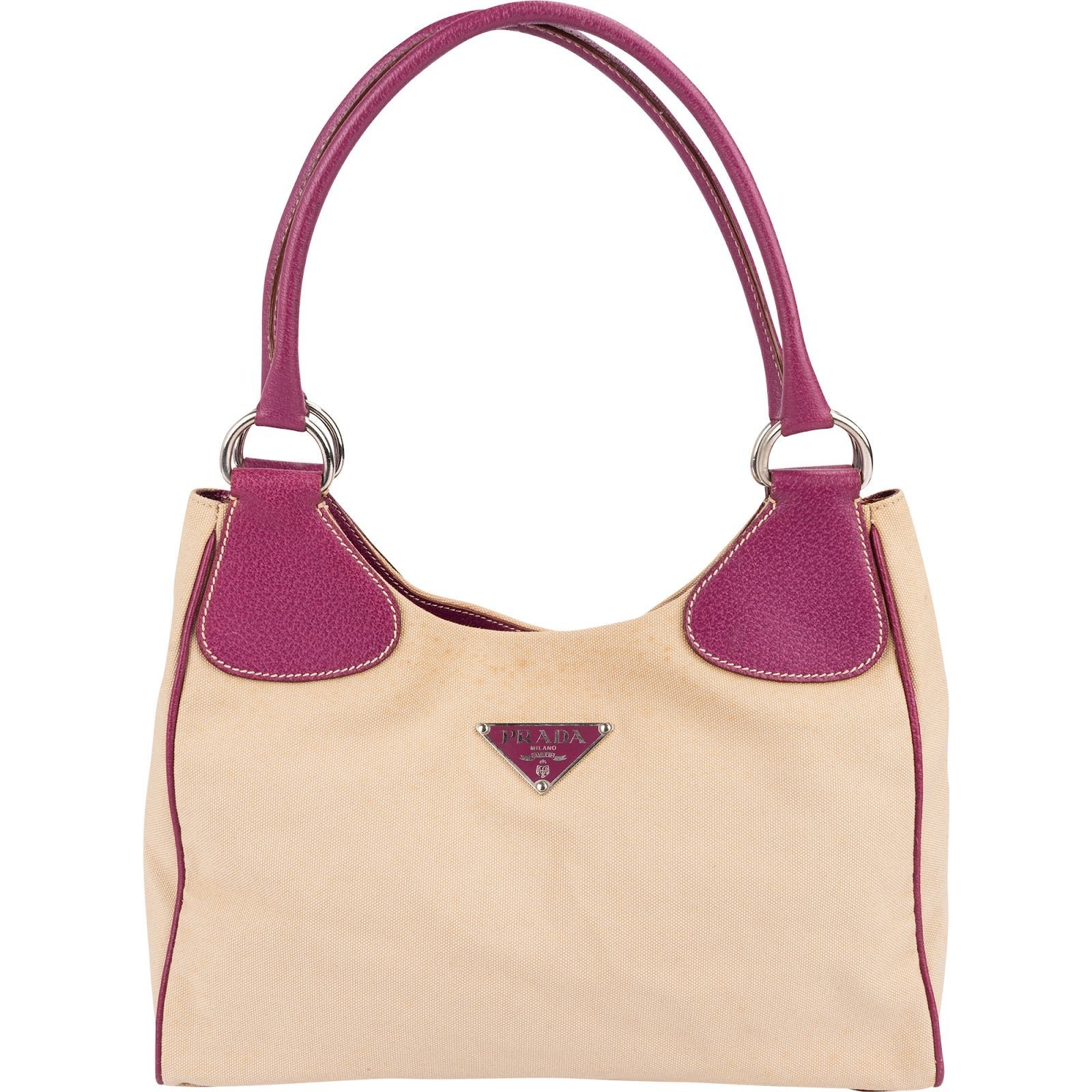 Triangle leather handbag