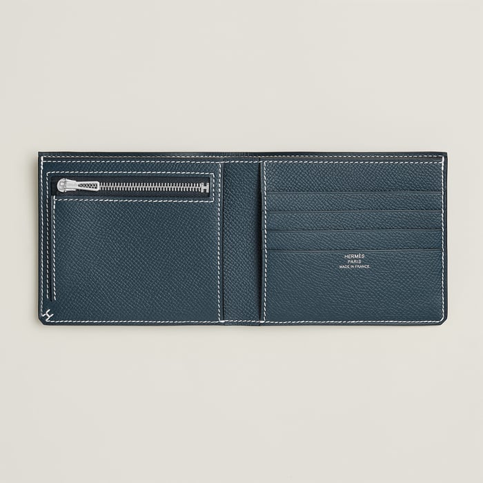 Bleu De Prusse H Sellier Compact Wallet