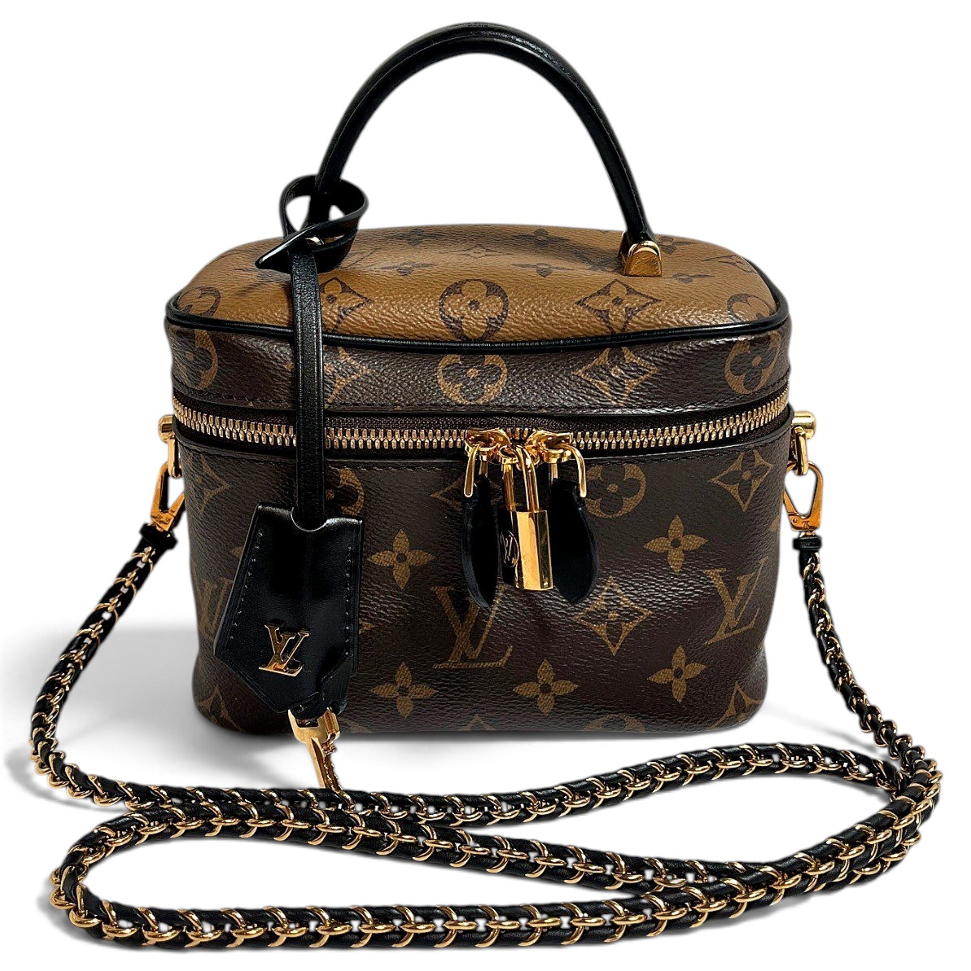 Vanity leather handbag