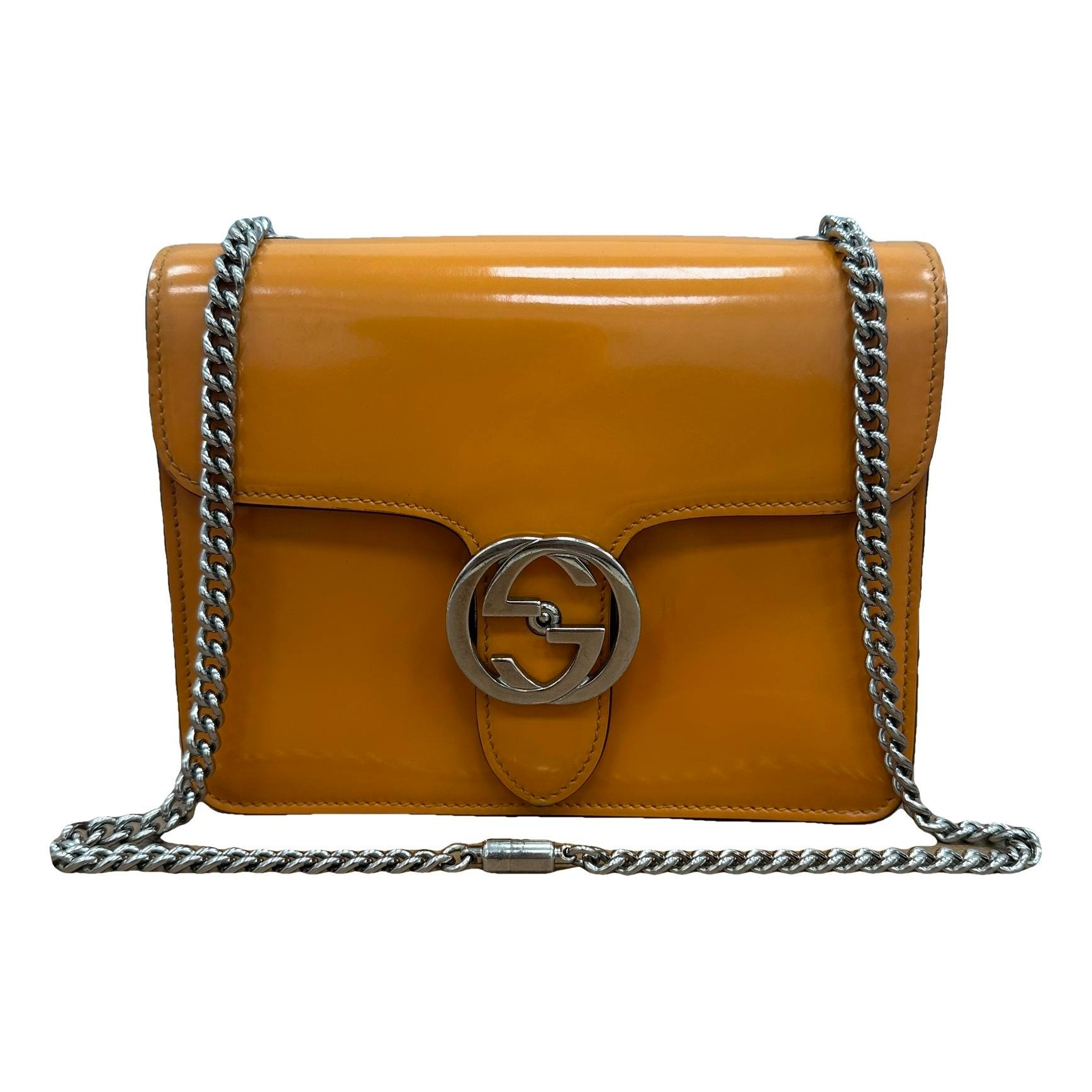Patent leather handbag