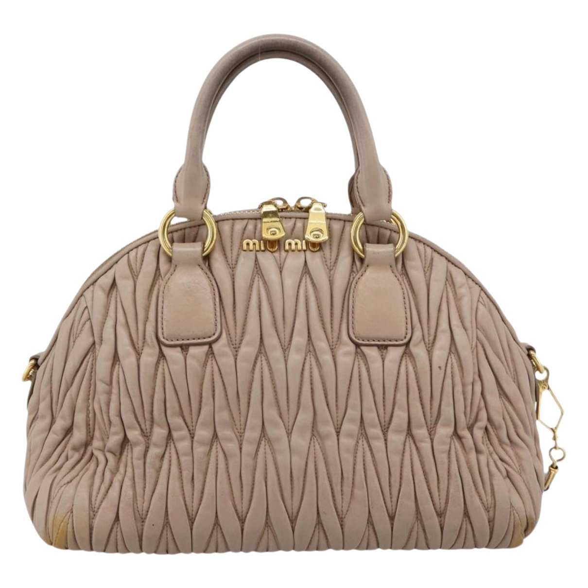 Matelassé leather handbag