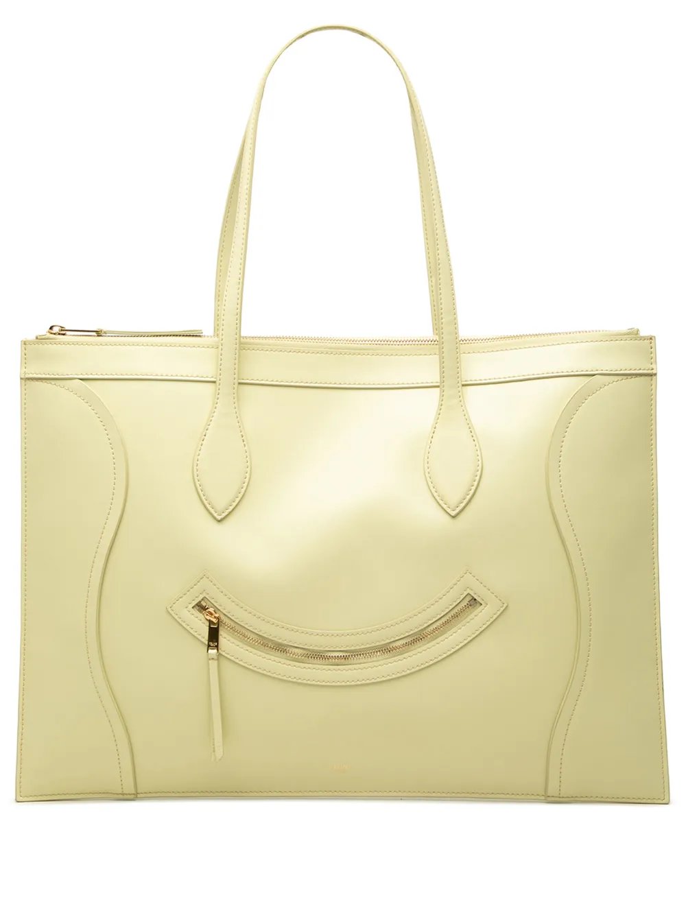 2025 Glossy Calfskin Flat Luggage tote bag