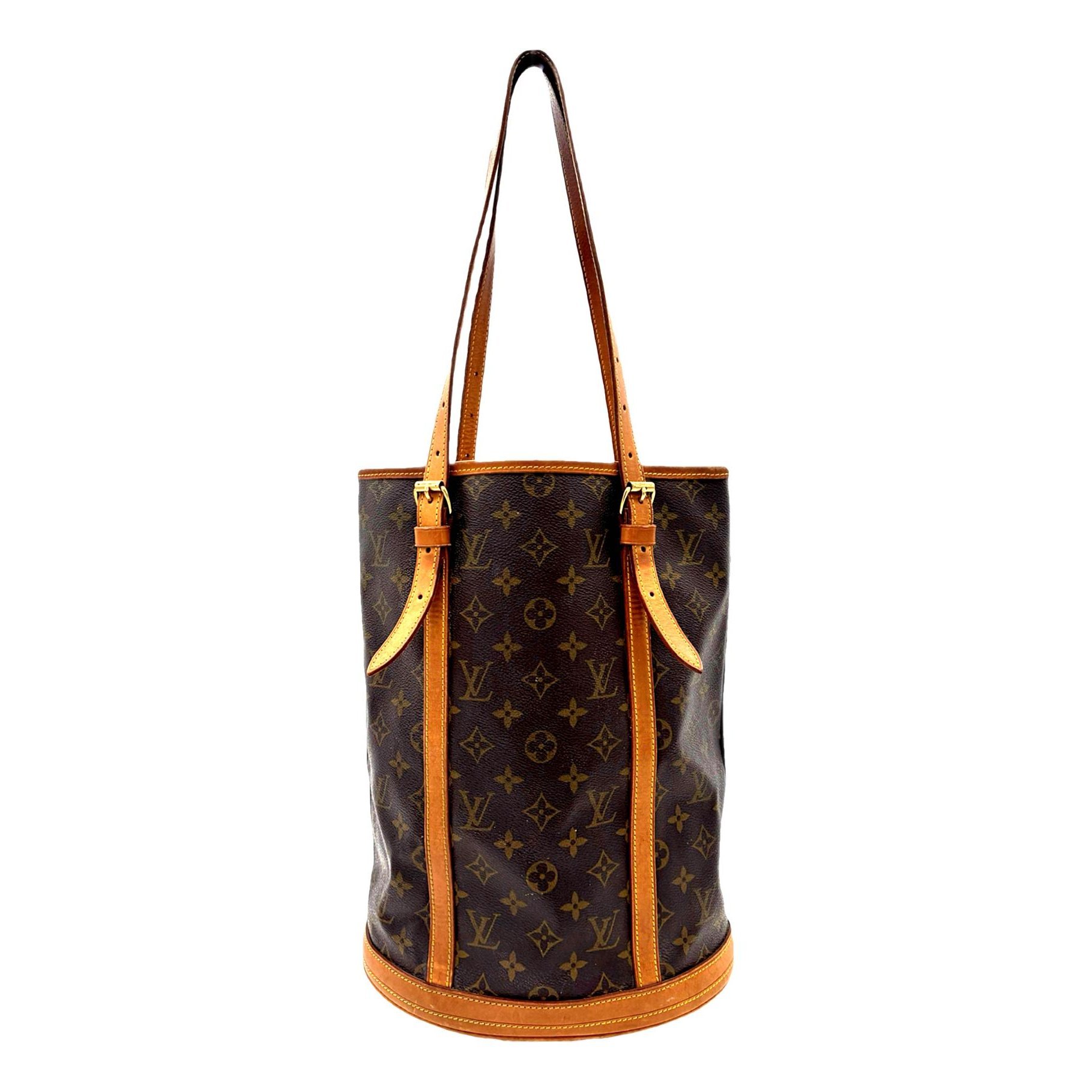 Bucket leather tote