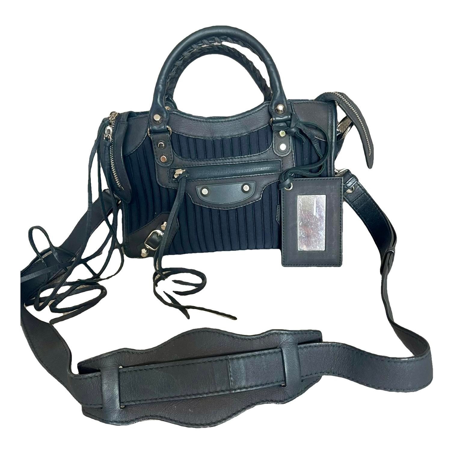 City leather handbag