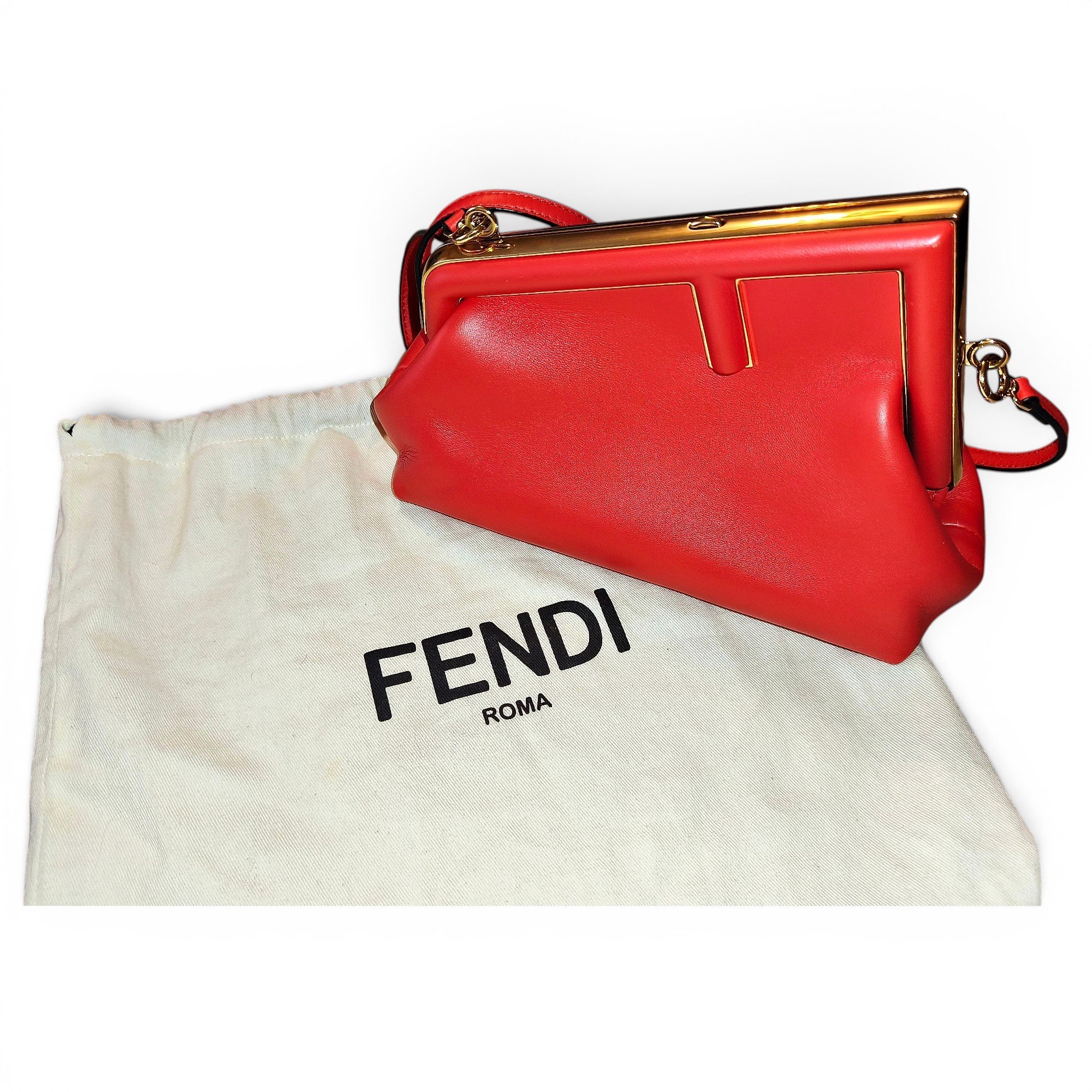First leather handbag