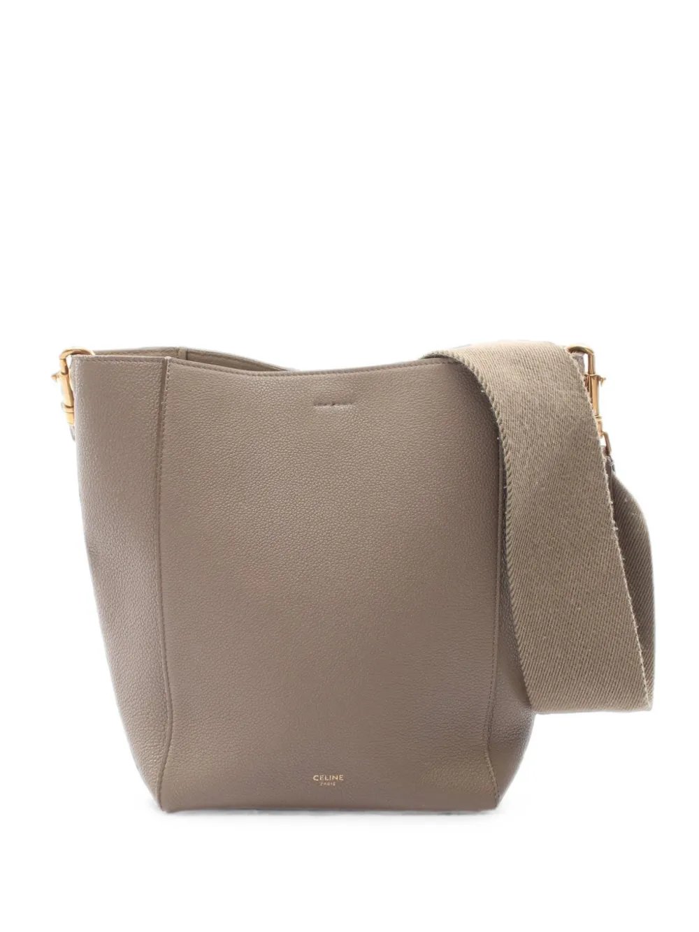 2000s small Sangle leather bucket bag