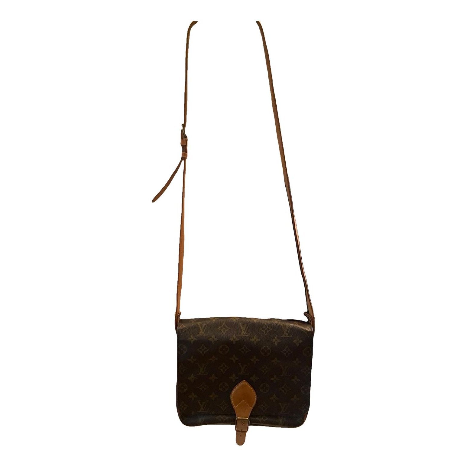 Cartouchière leather handbag