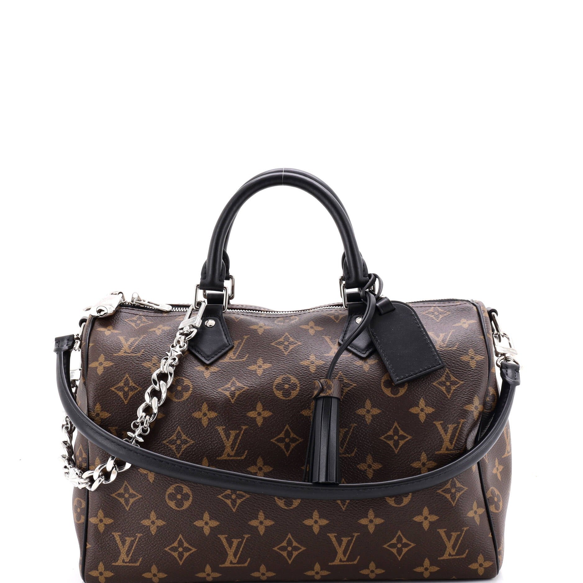 Louis Vuitton Dark Speedy Soft Bandouliere Bag Monogram Canvas 30