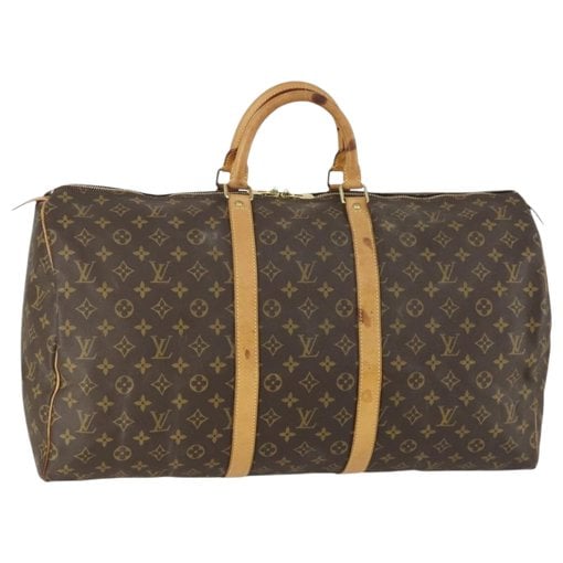 Keepall leather travel bag
