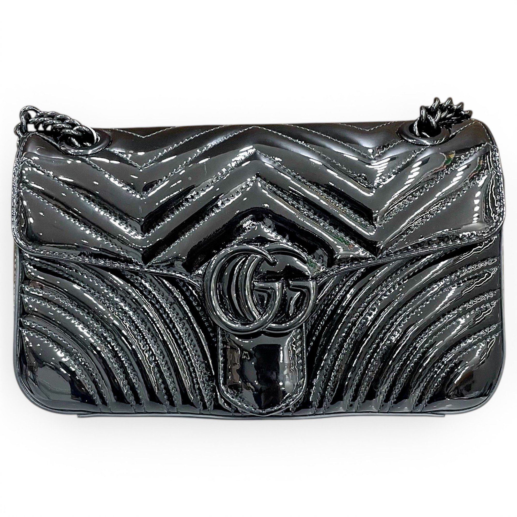 GG Marmont patent leather handbag