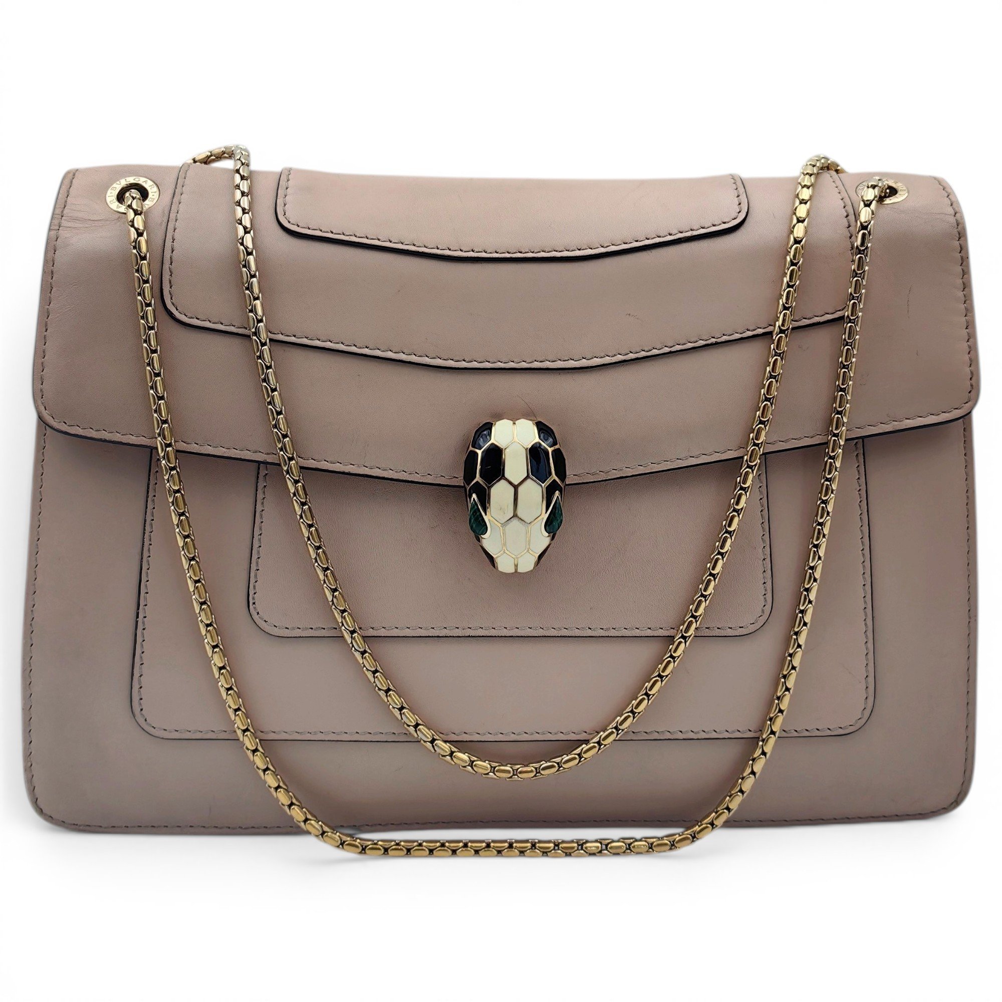 Serpenti leather handbag