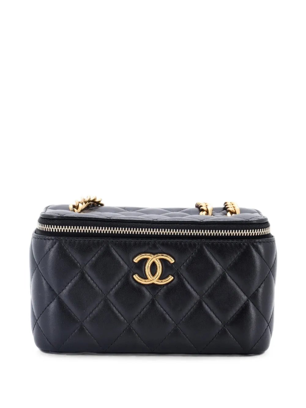 All Slide Long Vanity Case with Chain Quilted Lambskin Small crossbody bag