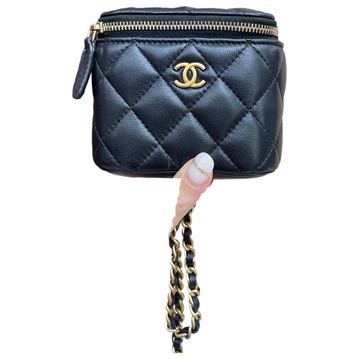 Trendy CC Vanity leather handbag
