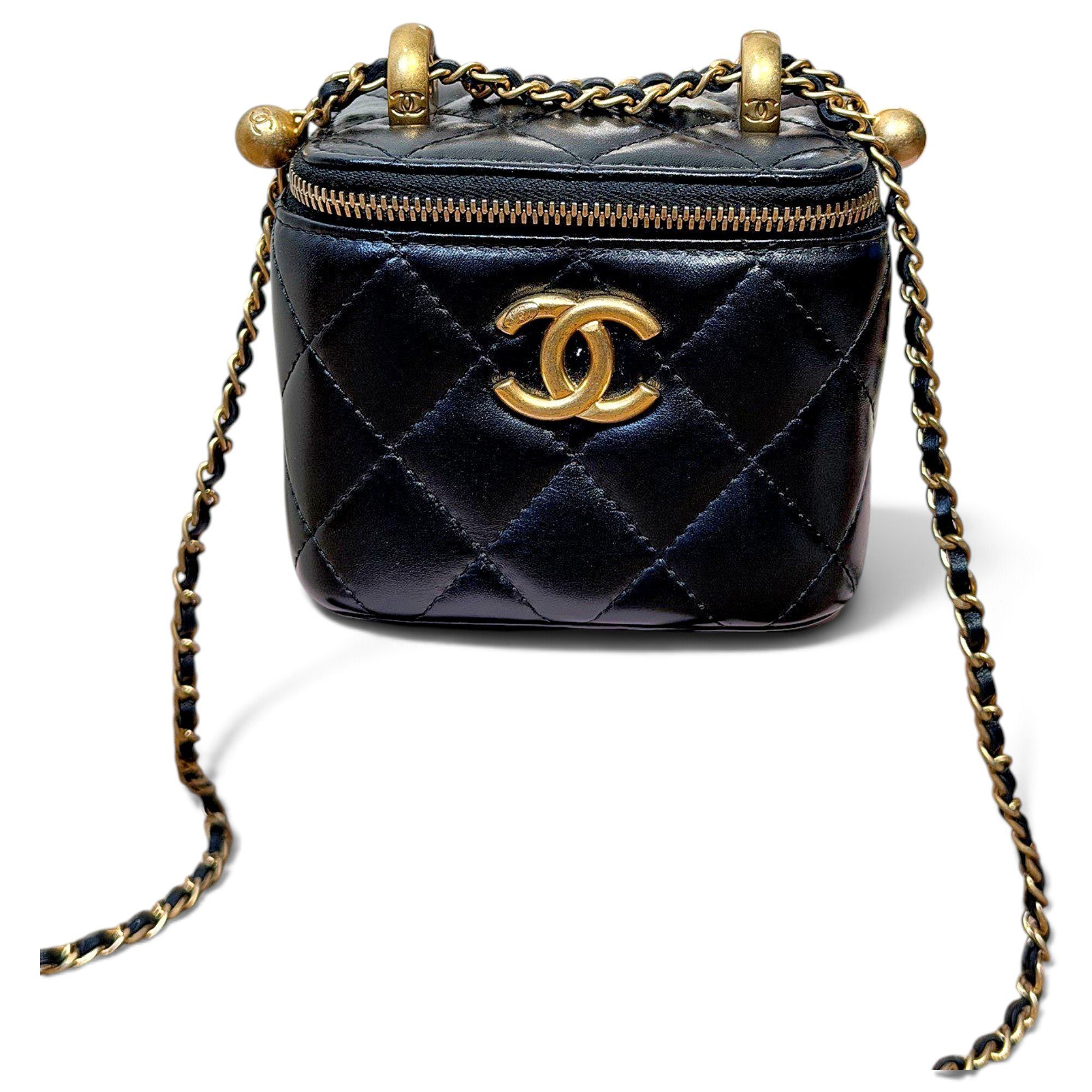Trendy CC Vanity leather handbag