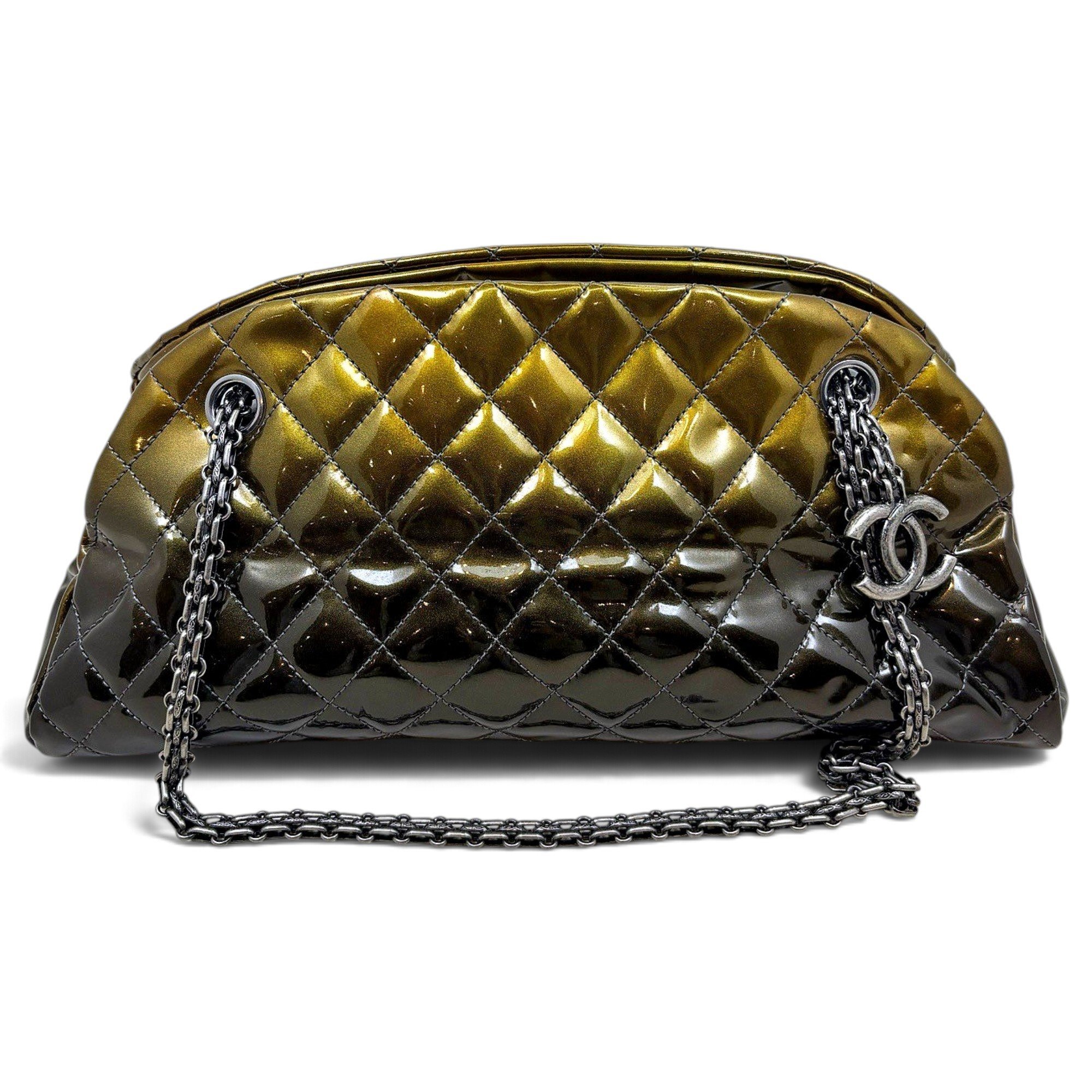 Mademoiselle patent leather handbag