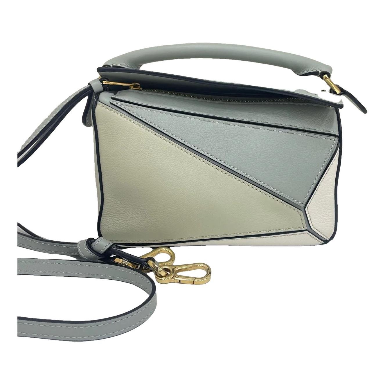 Puzzle leather mini bag