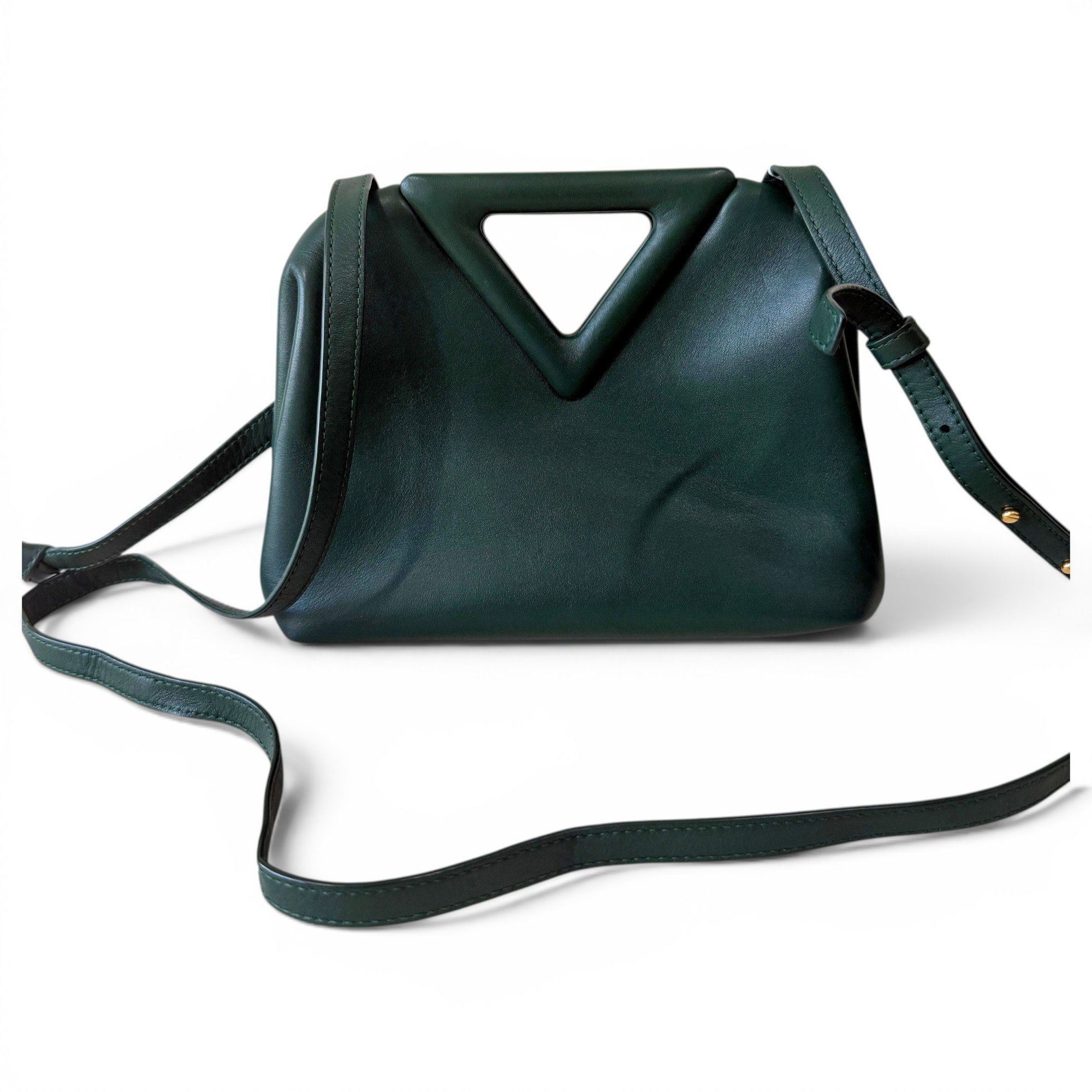 Point leather handbag