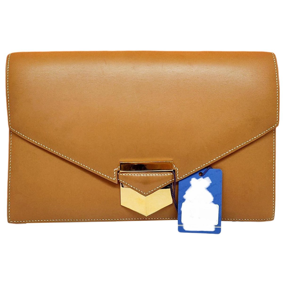 Leather clutch bag