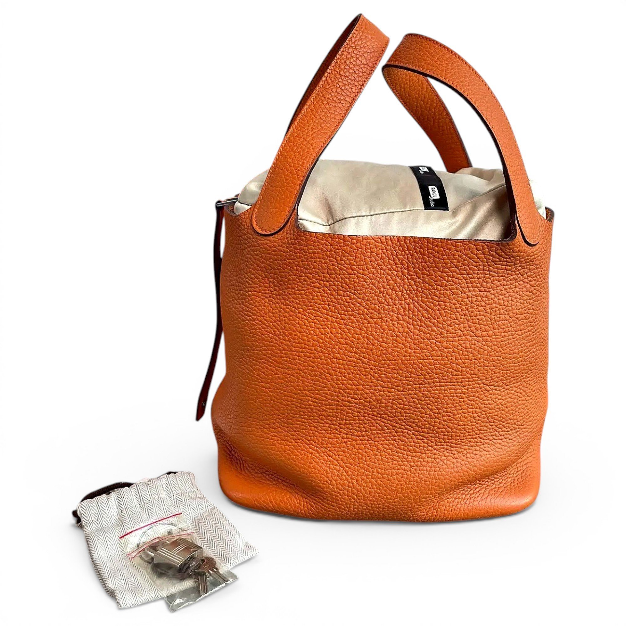 Picotin leather handbag