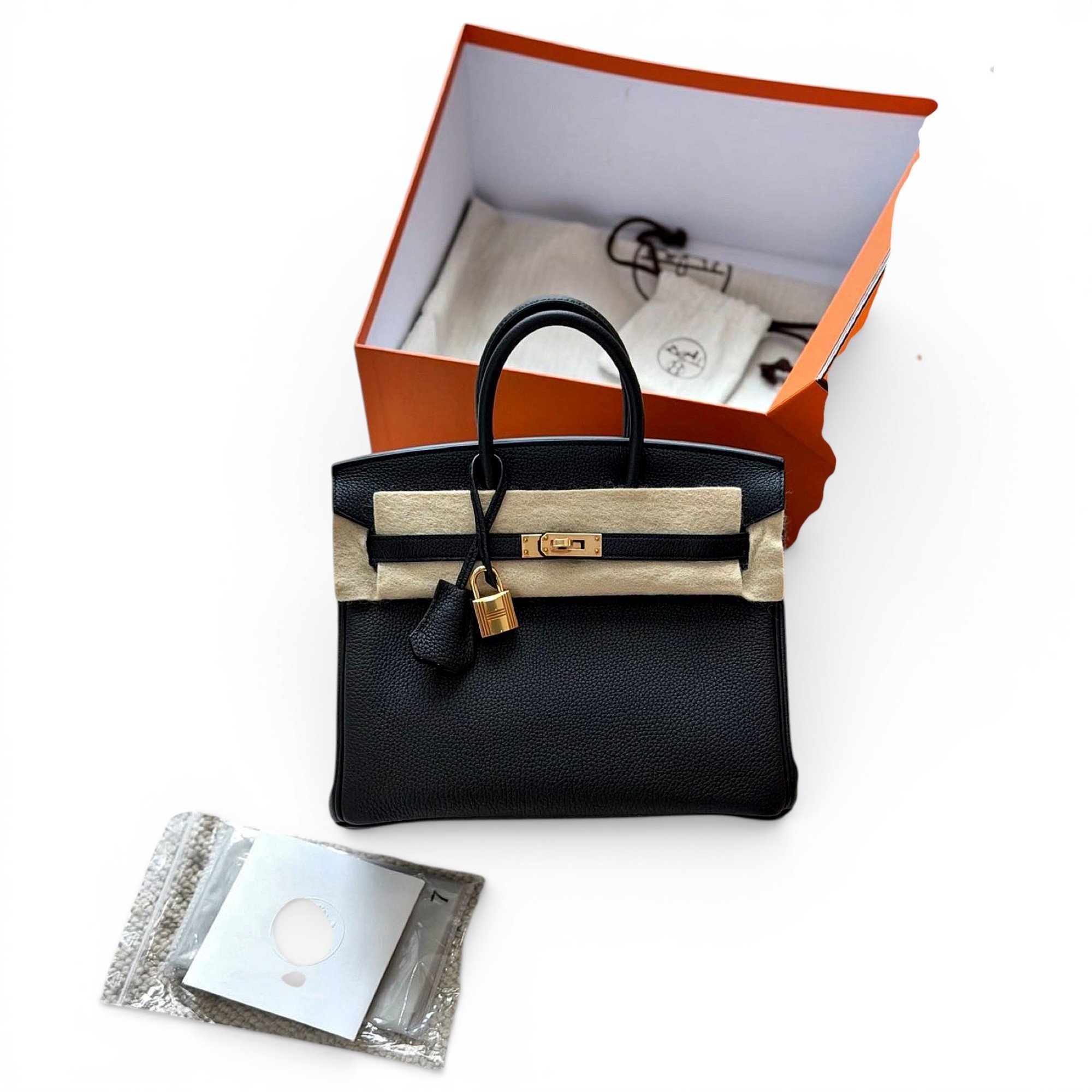 Hermes Birkin 25 Handbag Togo Leather