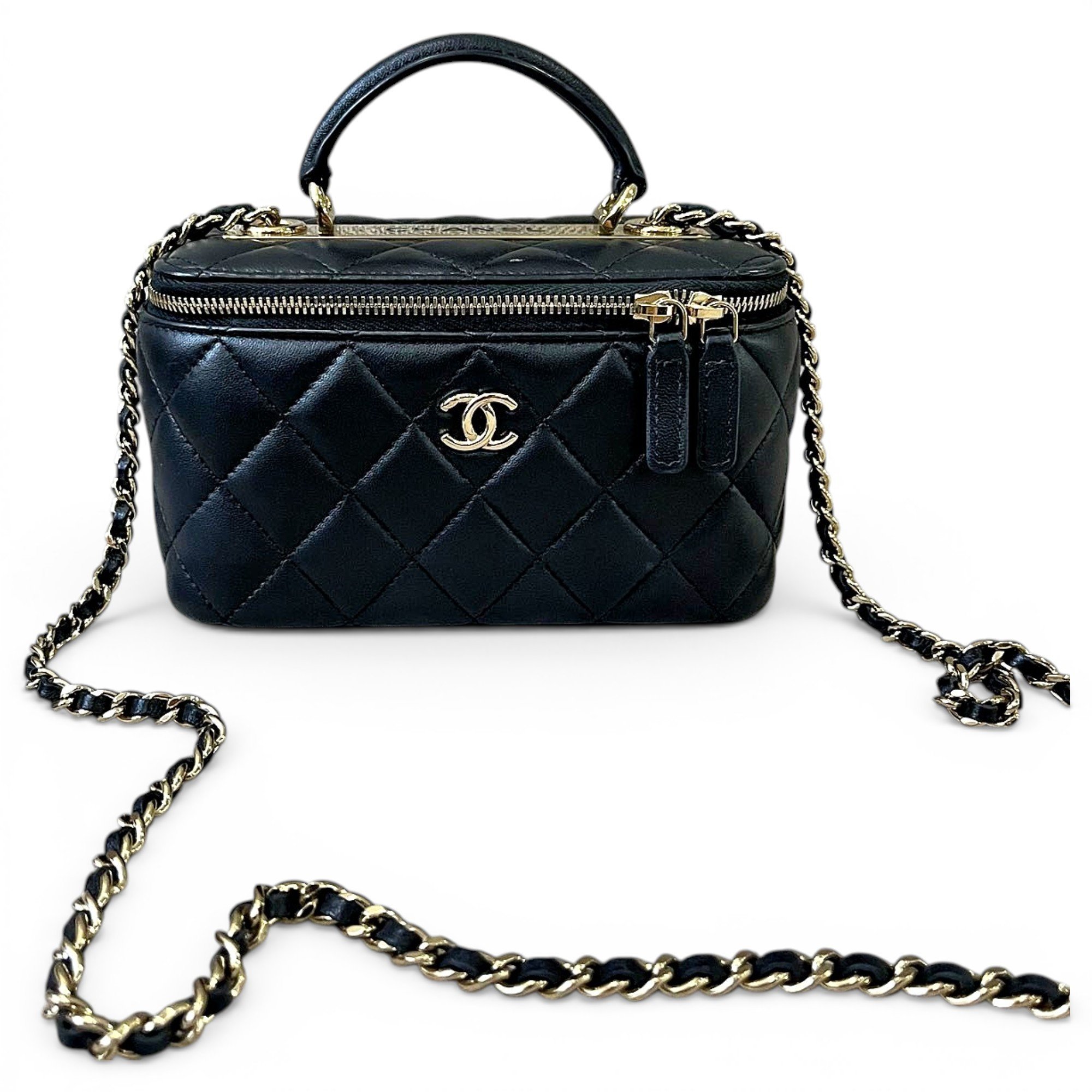 Trendy CC Vanity leather handbag