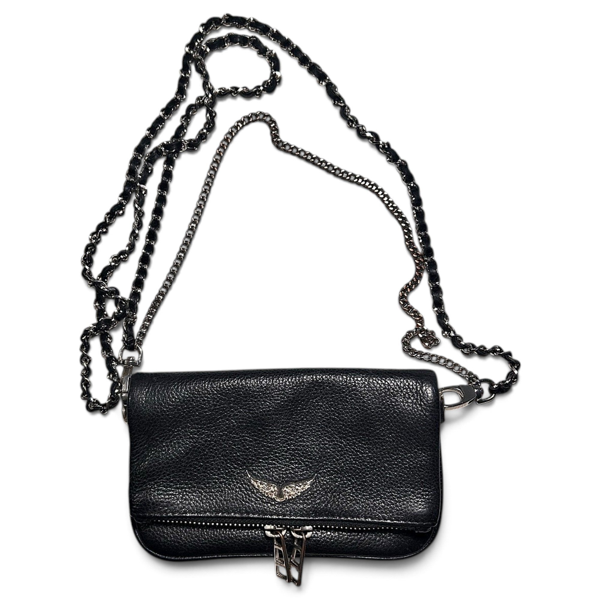 Rock leather clutch bag