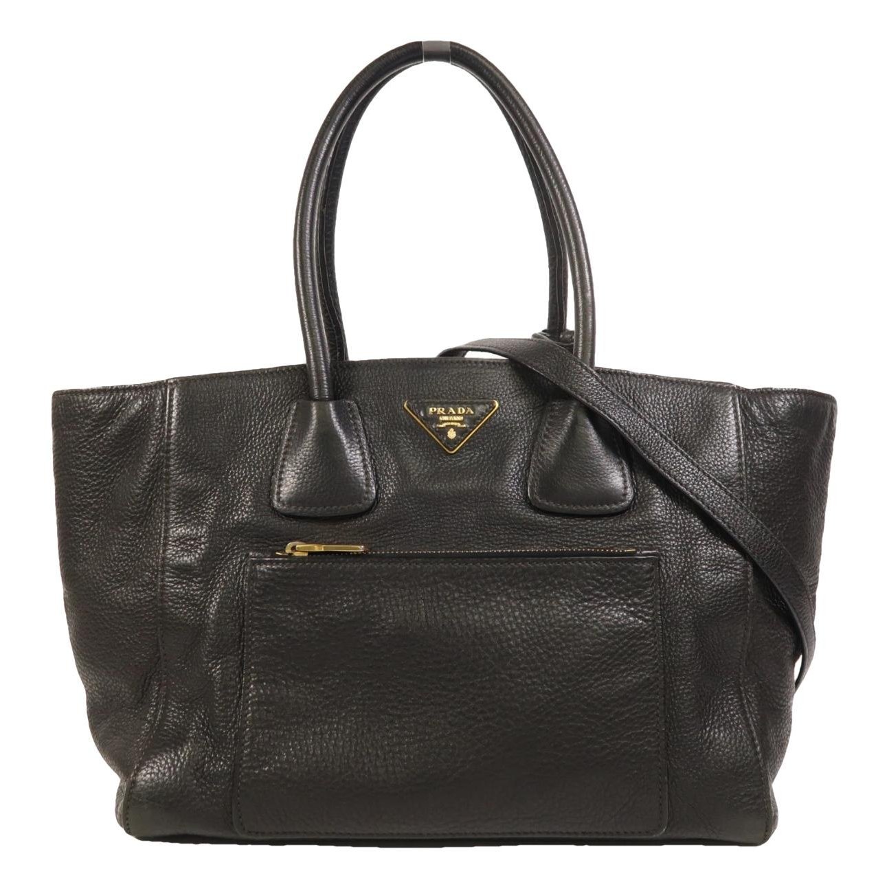 Prada Buckle leather tote