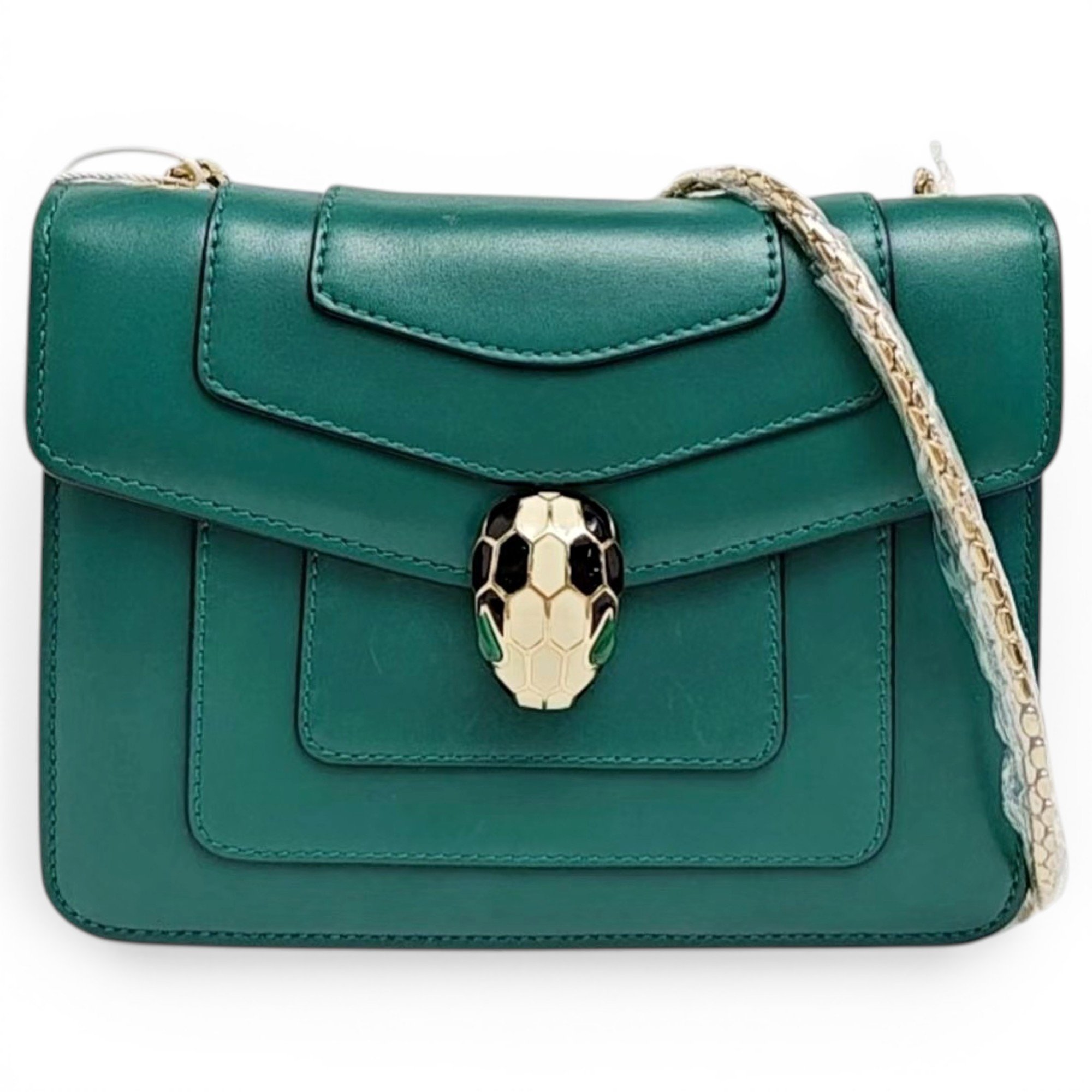 Serpenti leather handbag