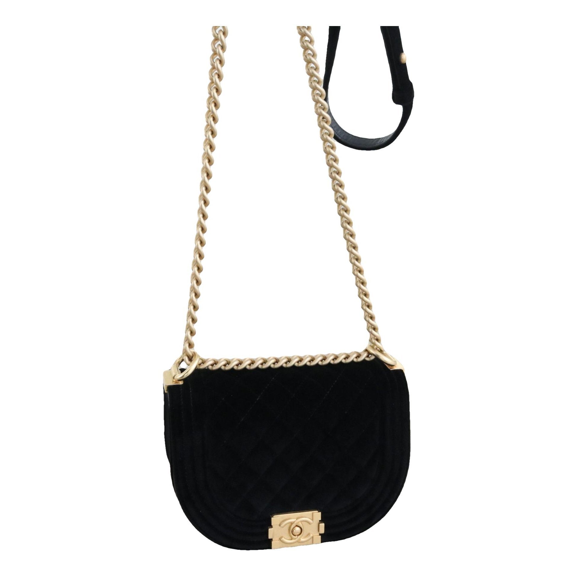 Boy velvet crossbody bag