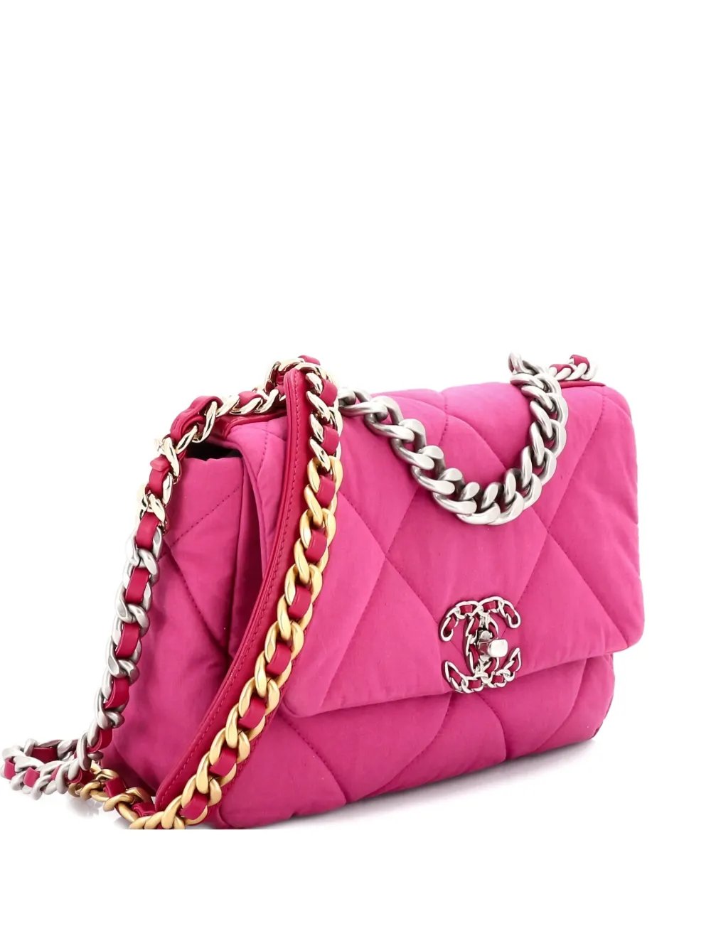 19 Flap Bag Quilted Canvas Medium shoulder bag