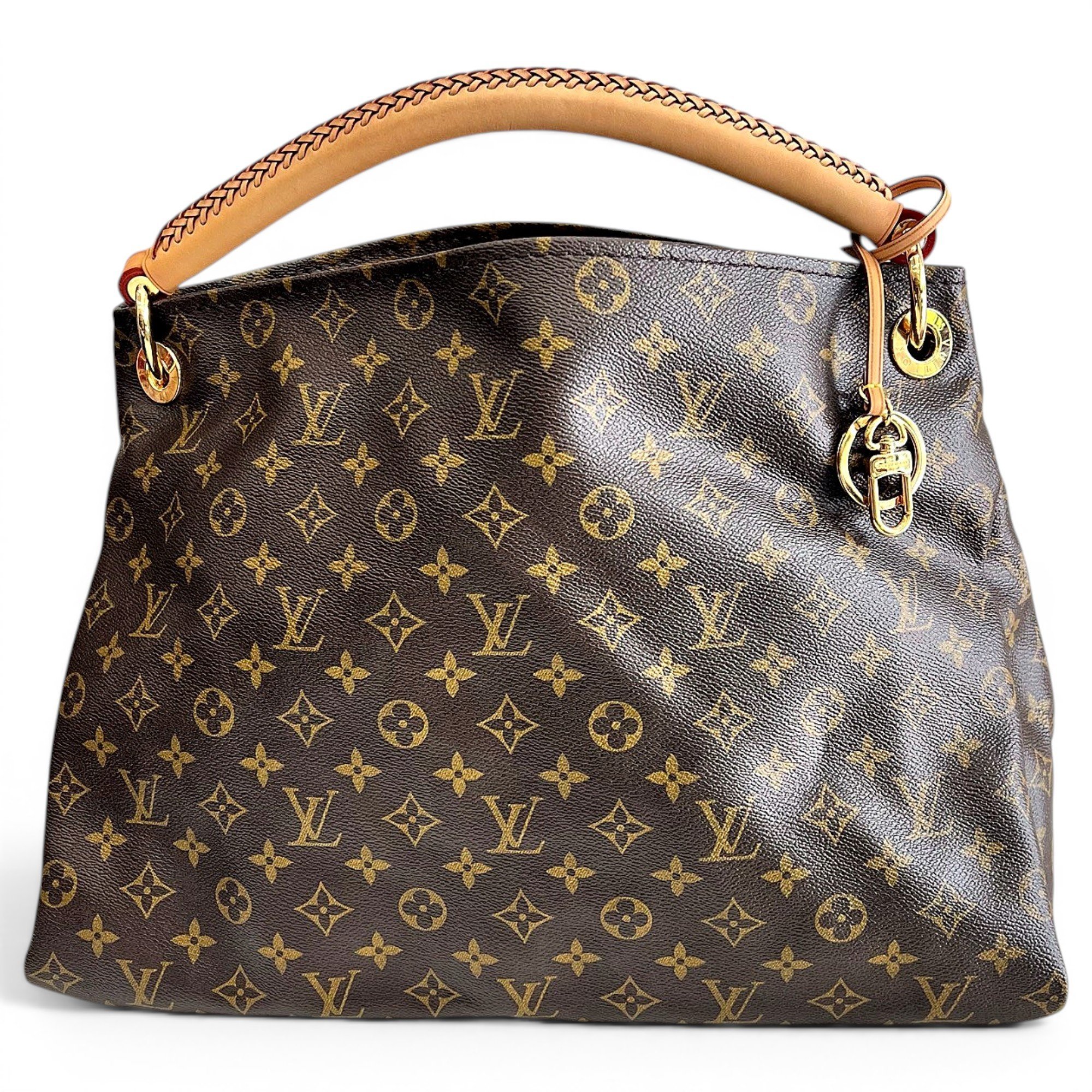 Artsy leather handbag