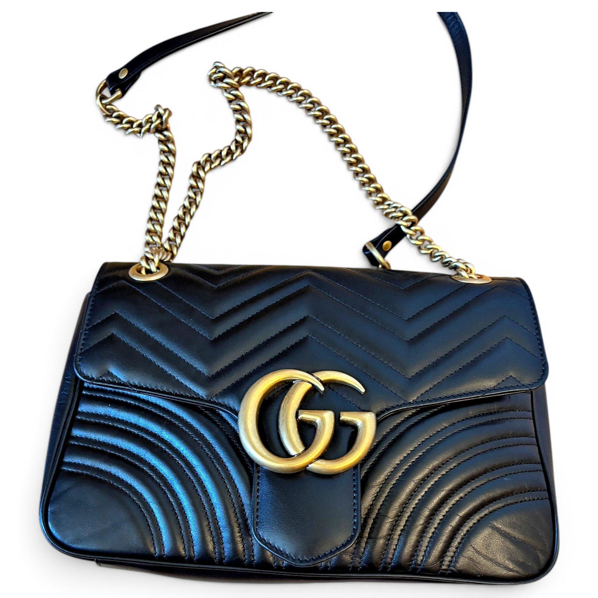 GG Marmont Chain Flap leather crossbody bag