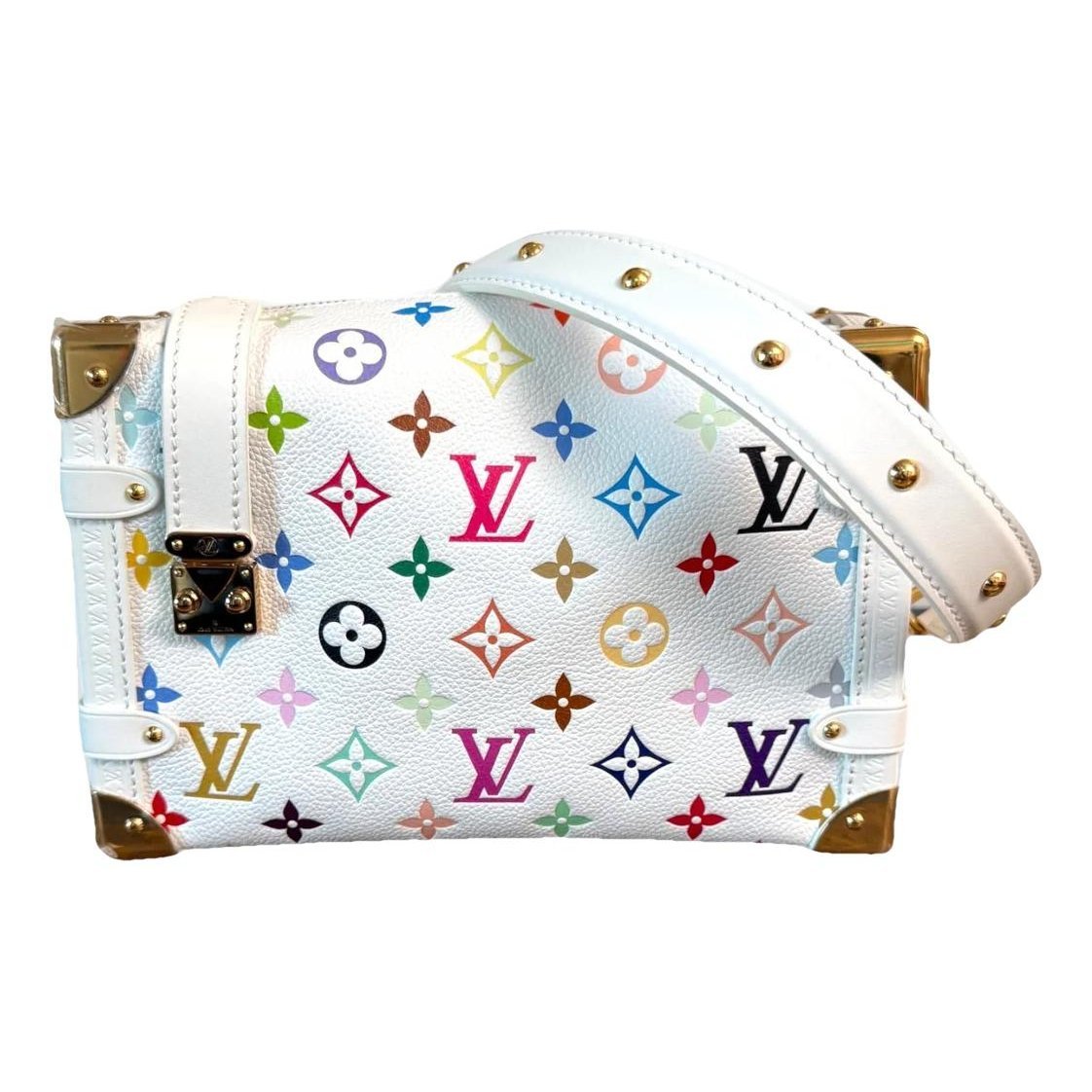 Side Trunk leather handbag