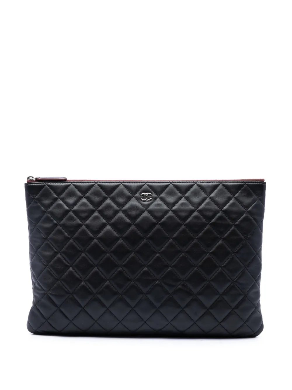 2014-2015 Large Quilted Lambskin O Case clutch bag