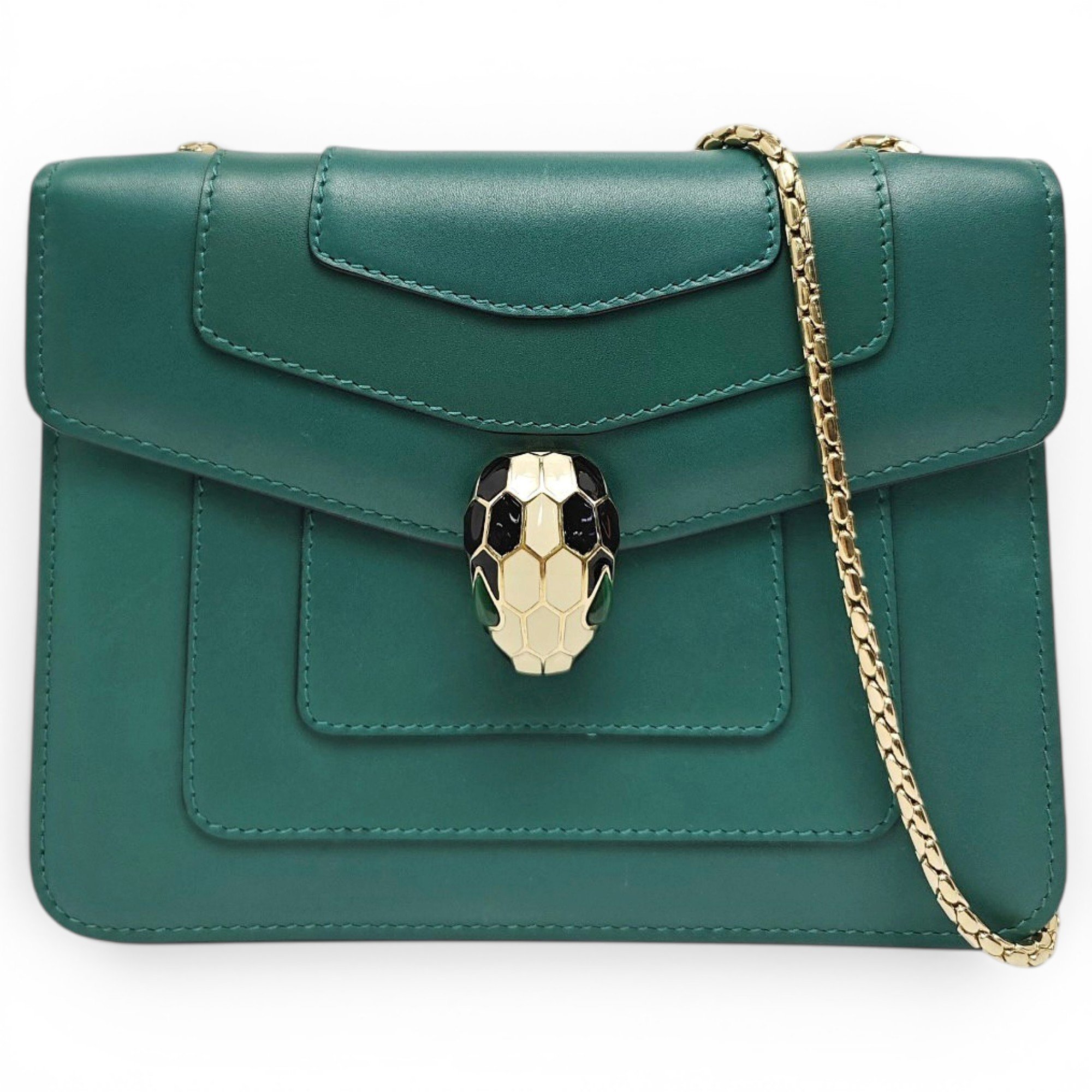 Serpenti leather handbag