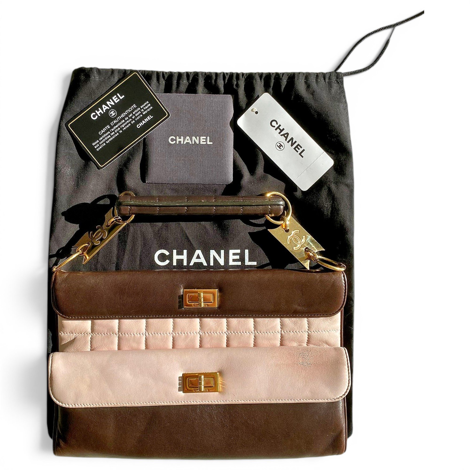 East West Chocolate Bar leather handbag