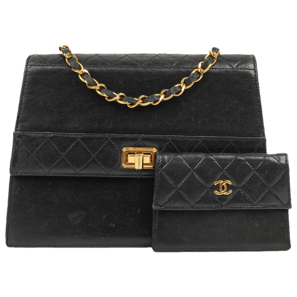 Trapezio leather handbag