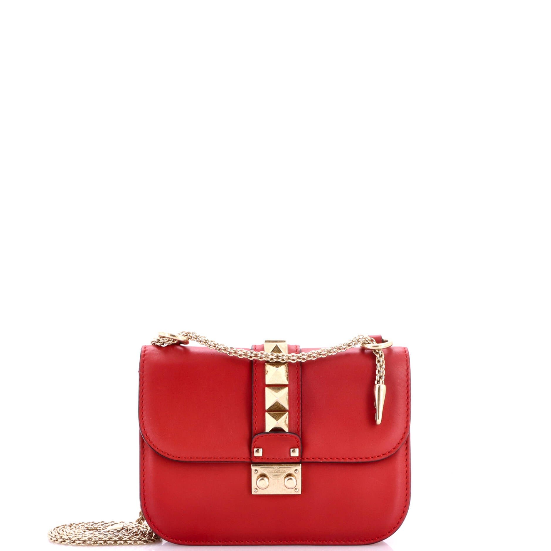Glam Lock Shoulder Bag Leather Small