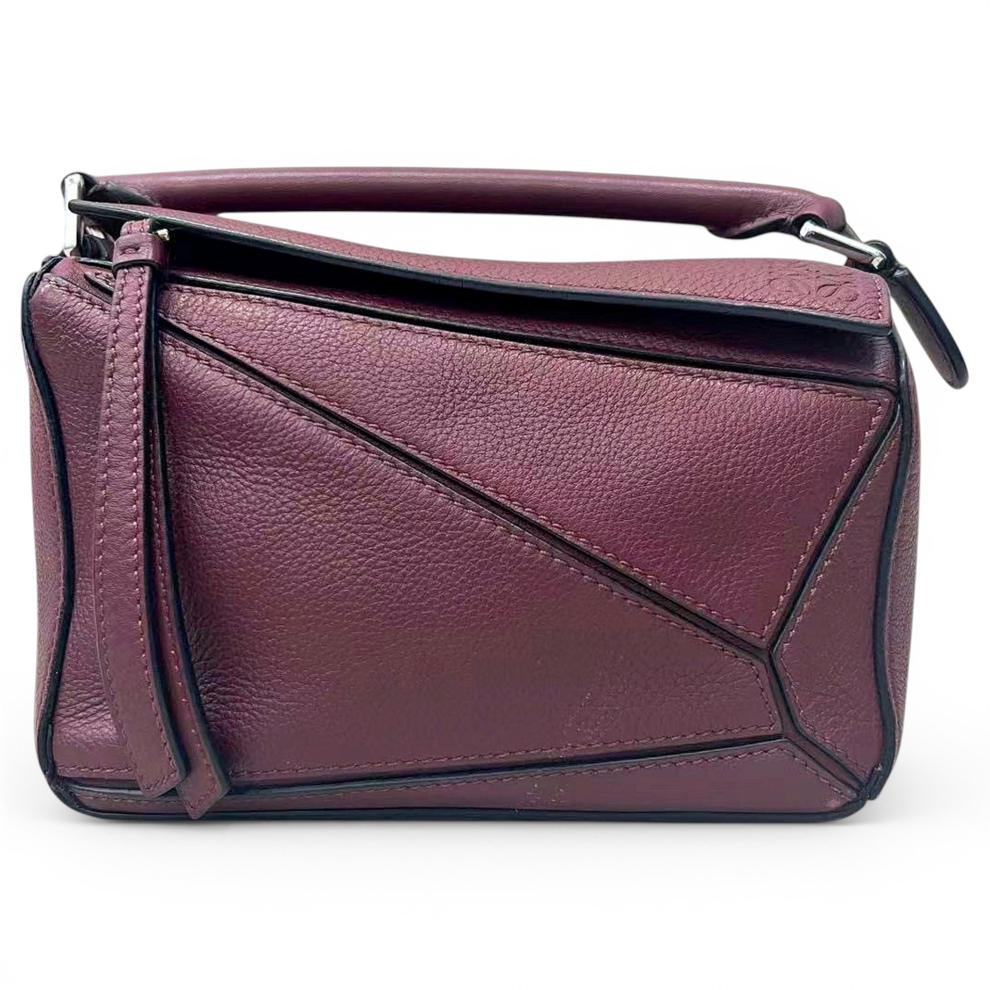 Puzzle leather handbag