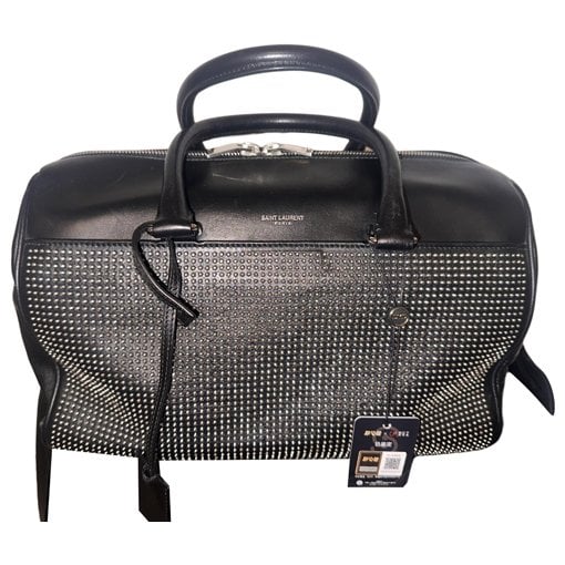 Duffle leather handbag