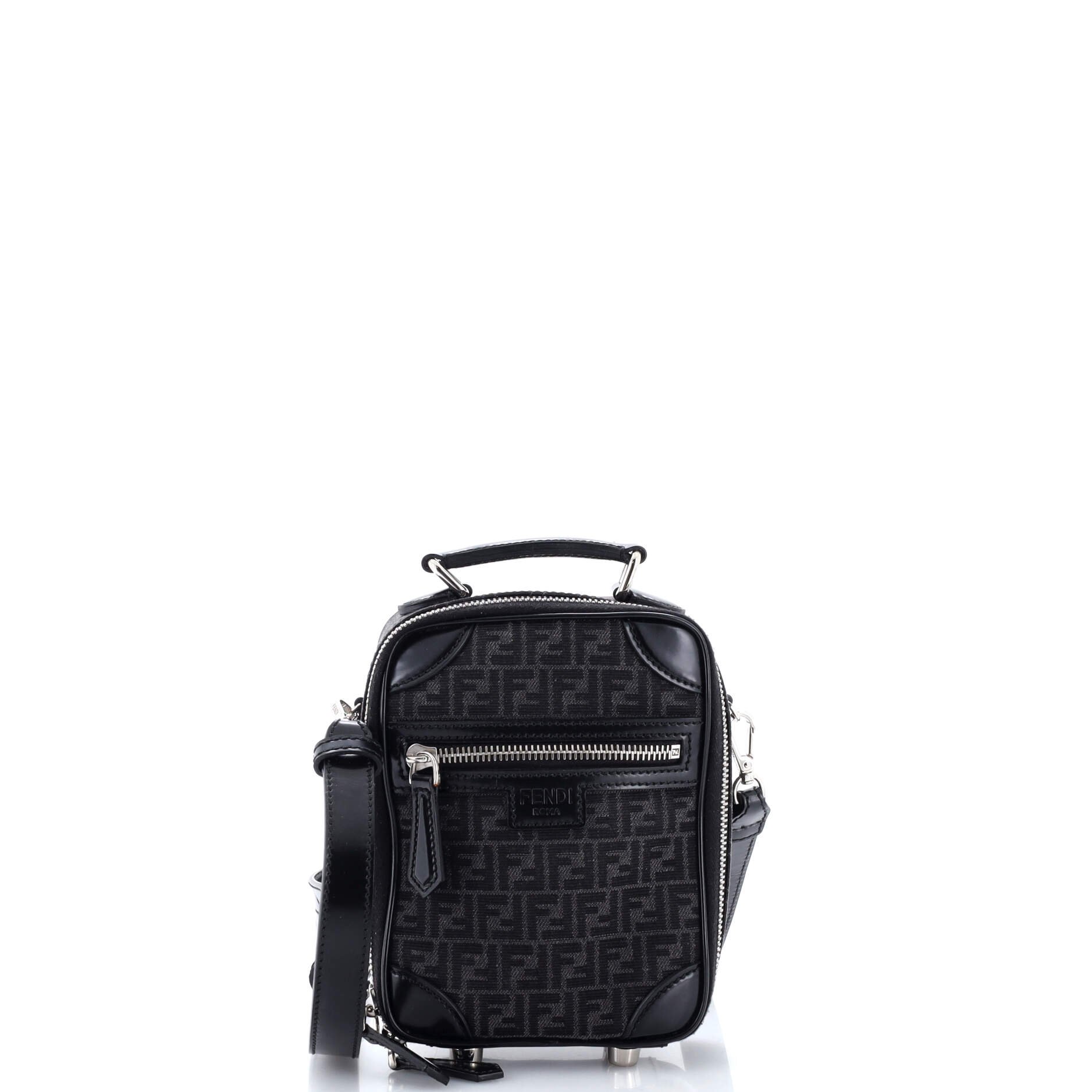 Trolley Crossbody Bag Recycled Fabric Jacquard Mini