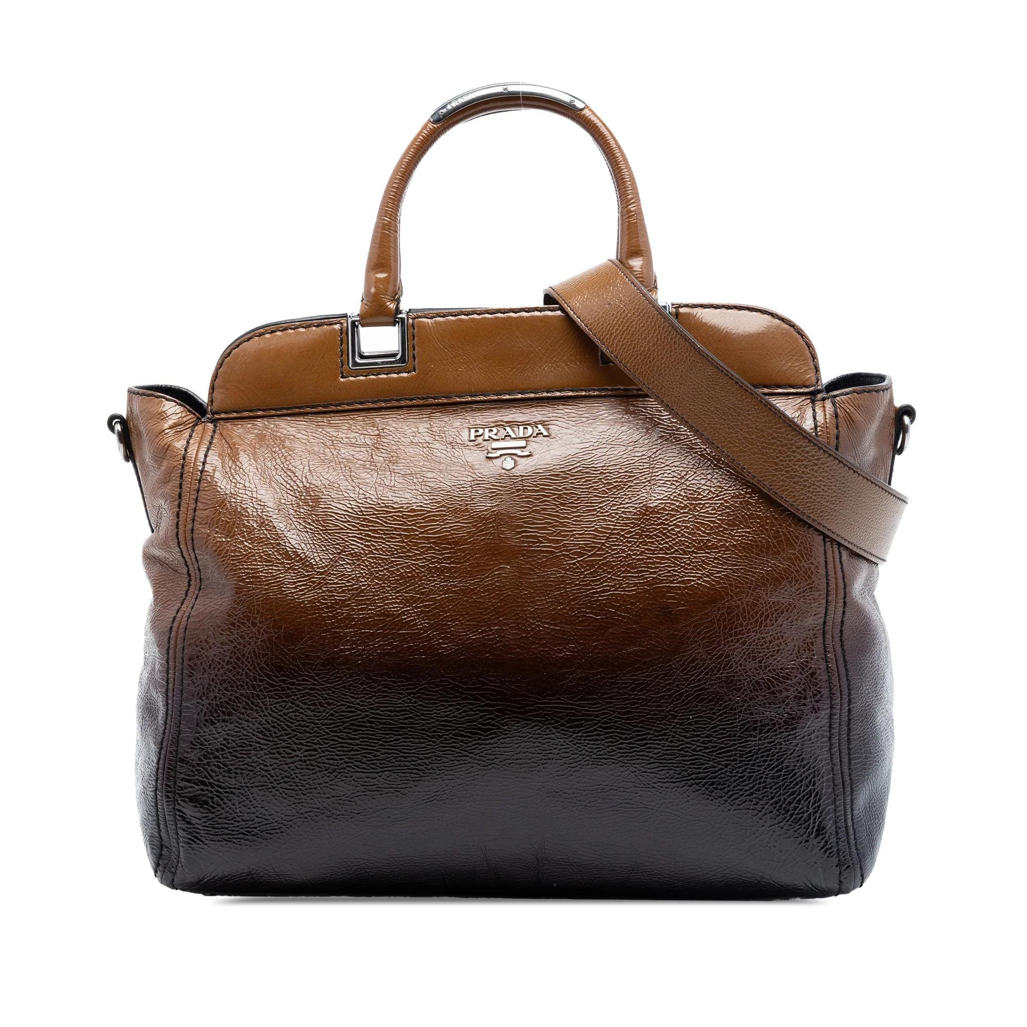 Patent leather satchel