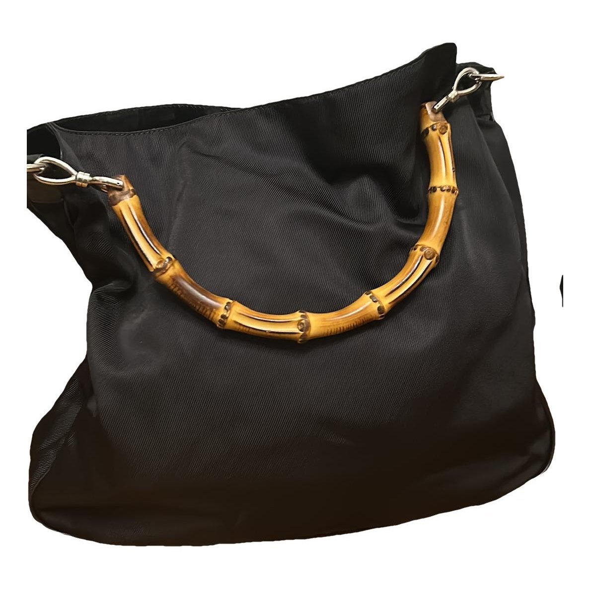 Vintage Bamboo Hobo cloth handbag